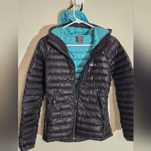 Women's Small Rab Microlight Alpine Down Hooded Jacket